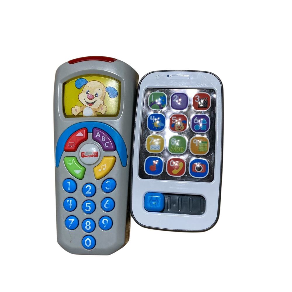 2014 Fisher-Price Mattel LAUGH &‎ LEARN Smart Cell Phone & Remote Control WORKS